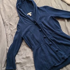 Banana republic organic hooded cardigan size S